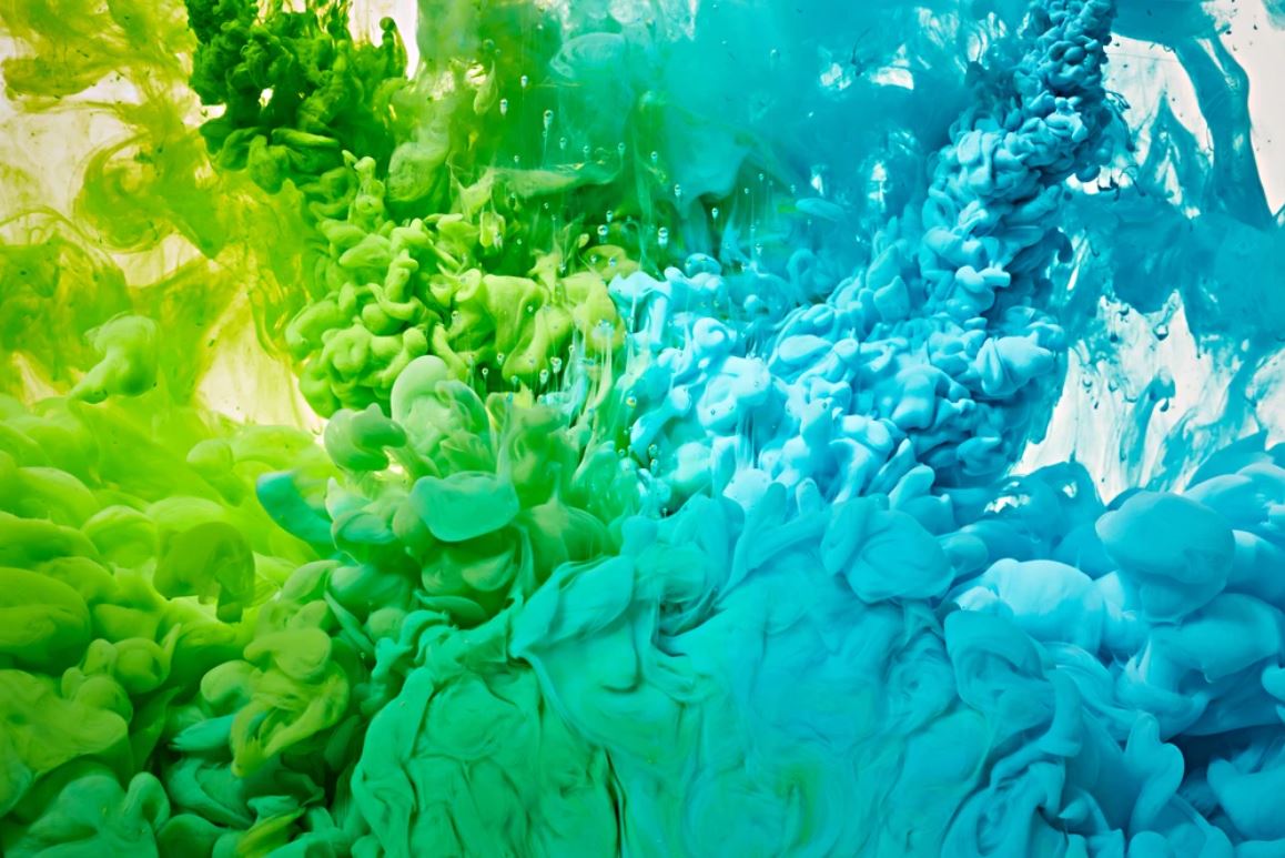 Green & Blue Smoke Abstract Home Decor Premium Quality Poster Print Choose Your Sizes