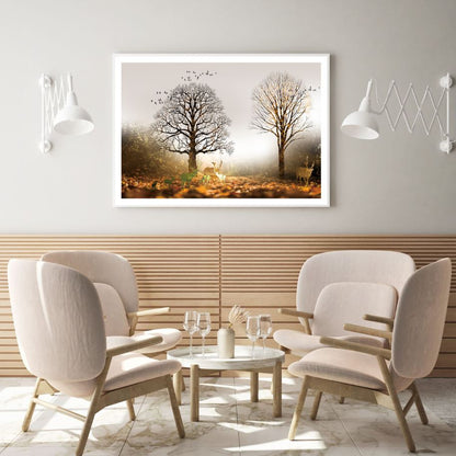 Trees & Animals Abstract Design Home Decor Premium Quality Poster Print Choose Your Sizes