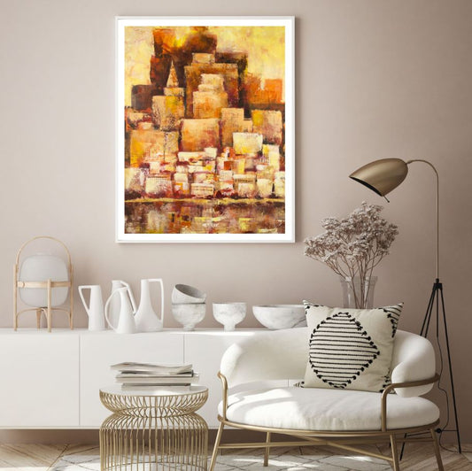 Buidings Watercolor Painting Home Decor Premium Quality Poster Print Choose Your Sizes