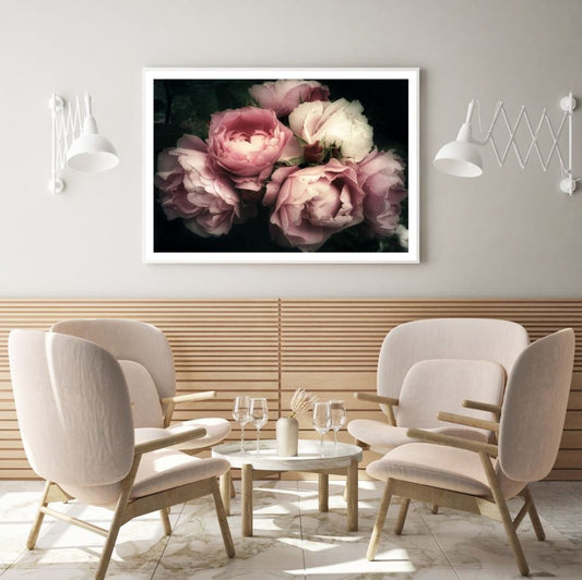 Pink Peonies Closeup Photograph Home Decor Premium Quality Poster Print Choose Your Sizes