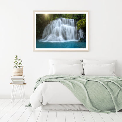 Stunning Waterfall Scenery View Photograph Home Decor Premium Quality Poster Print Choose Your Sizes