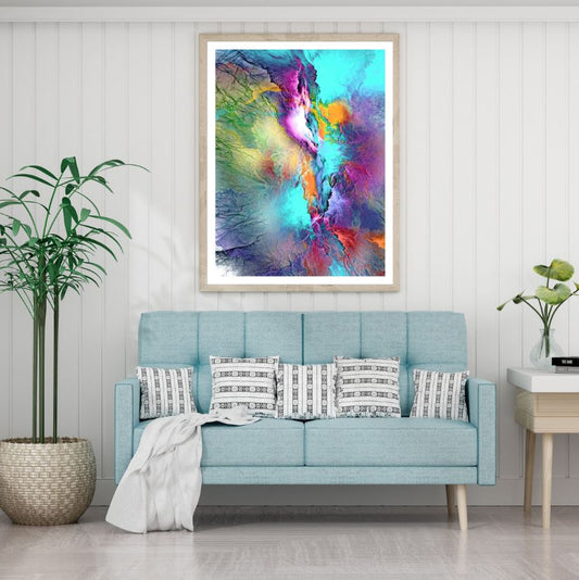 Colorful Abstract Cloud Design Home Decor Premium Quality Poster Print Choose Your Sizes