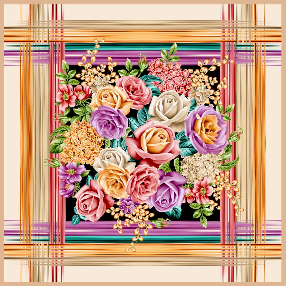 Square Canvas Flower Painting in a Frame High Quality Print 100% Australian Made