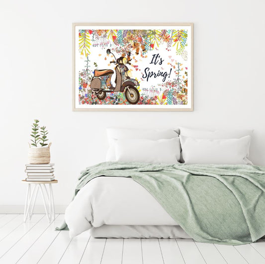 Bicycle & Flowers Colorful Design Home Decor Premium Quality Poster Print Choose Your Sizes
