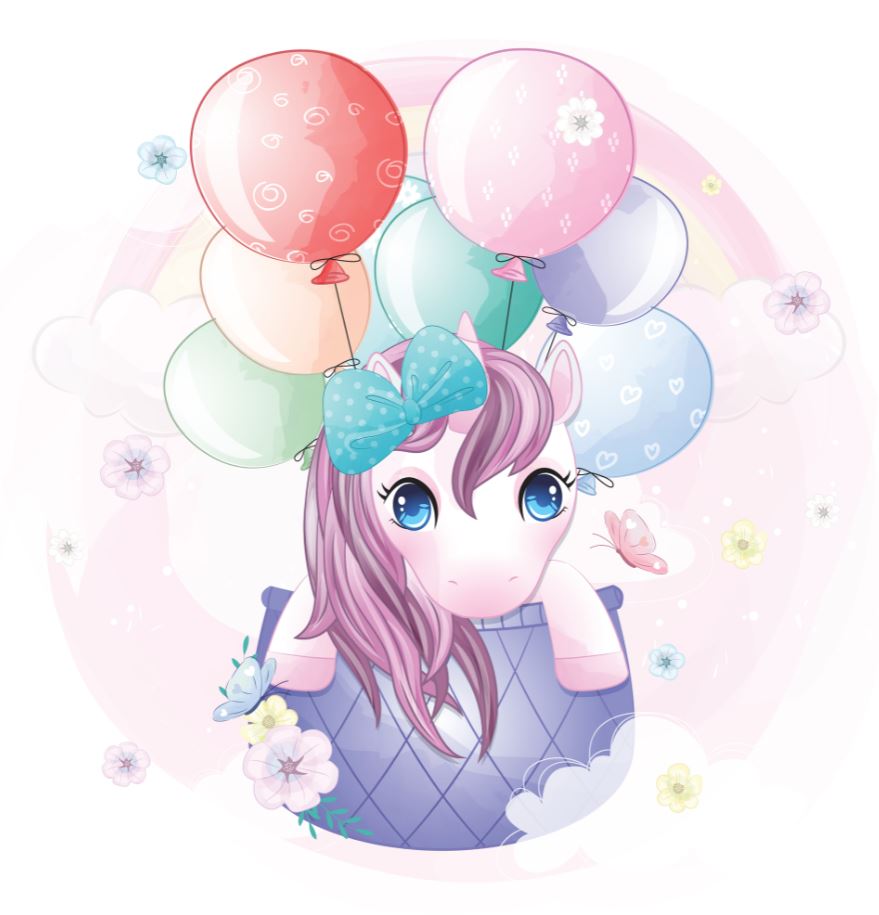 Square Canvas Girl Holding Balloons Art High Quality Print 100% Australian Made