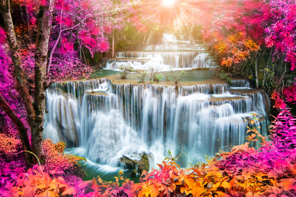 Stunning Waterfall Scenery View Photograph Home Decor Premium Quality Poster Print Choose Your Sizes