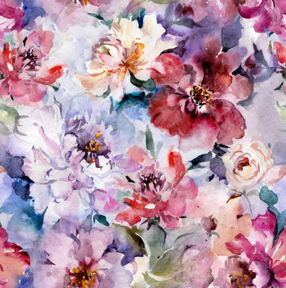 Square Canvas Colourful Watercolour Floral Painting High Quality Print 100% Australian Made