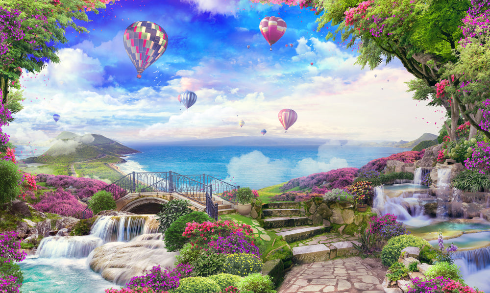 Nature Landscape & Hot Air Balloons Print 100% Australian Made