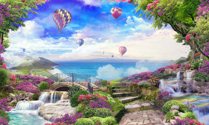 Hot Balloons Over Nature Scenery Home Decor Premium Quality Poster Print Choose Your Sizes