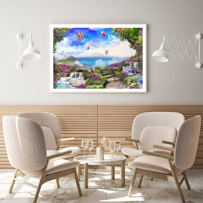 Hot Balloons Over Nature Scenery Home Decor Premium Quality Poster Print Choose Your Sizes