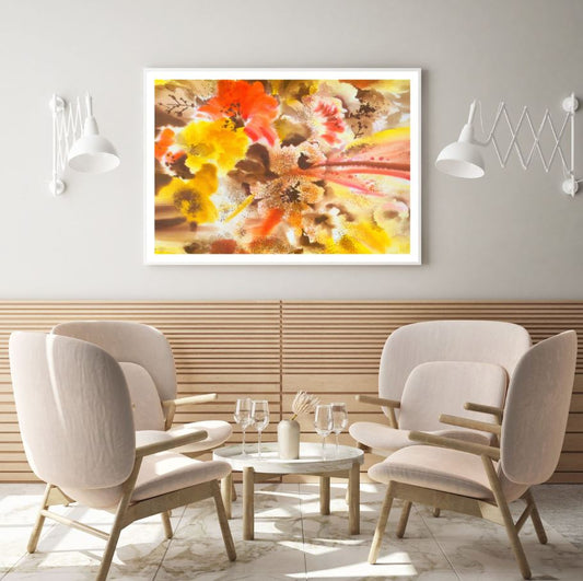 Colorful Flowers Watercolor Paint Home Decor Premium Quality Poster Print Choose Your Sizes