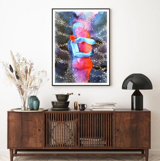 Couple Watercolor Abstract Design Home Decor Premium Quality Poster Print Choose Your Sizes
