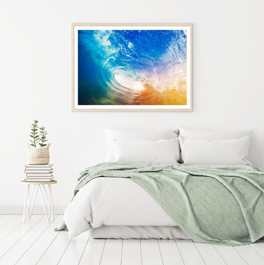 Colorful Wave Crashing Photograph Home Decor Premium Quality Poster Print Choose Your Sizes