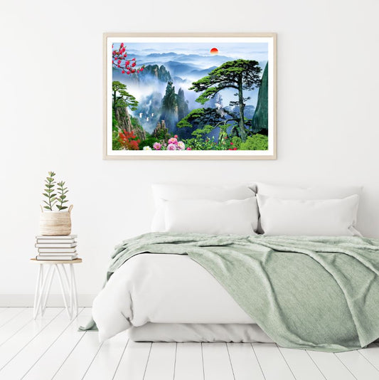 Nature Landscape Watercolor Painting Home Decor Premium Quality Poster Print Choose Your Sizes