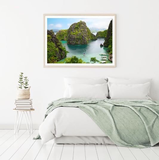 Island in Lake Photograph Home Decor Premium Quality Poster Print Choose Your Sizes