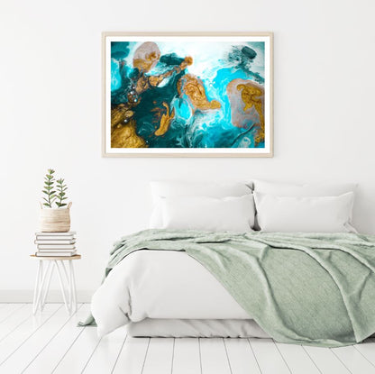 Green & Gold Abstract Design Home Decor Premium Quality Poster Print Choose Your Sizes