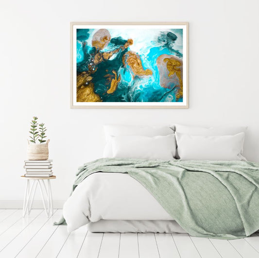 Green & Gold Abstract Design Home Decor Premium Quality Poster Print Choose Your Sizes