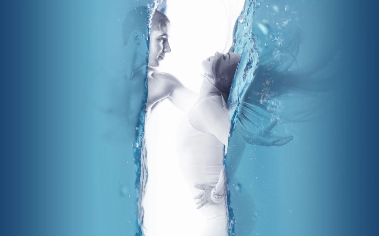 Couple in Water Photograph Home Decor Premium Quality Poster Print Choose Your Sizes