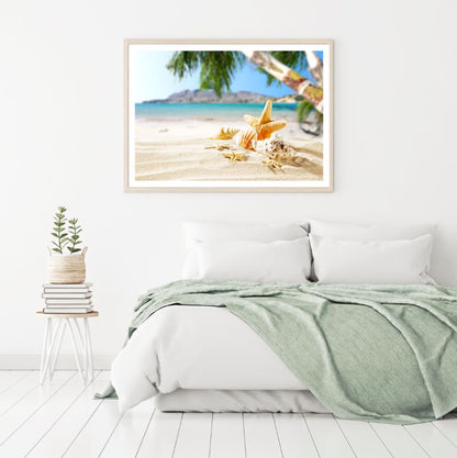 Sea Shells on Beach Photograph Home Decor Premium Quality Poster Print Choose Your Sizes