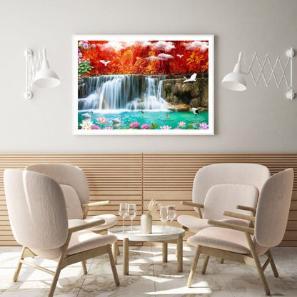 Waterfall Scenery Photograph Home Decor Premium Quality Poster Print Choose Your Sizes