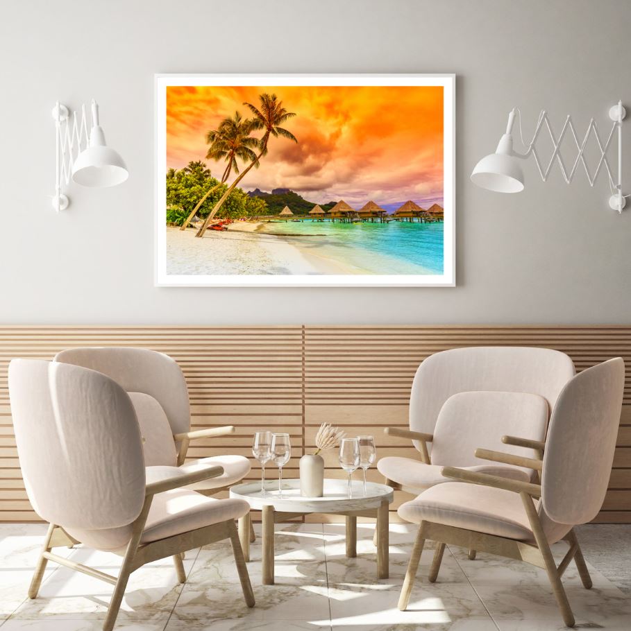 Sunset Sea Scenery Photograph Home Decor Premium Quality Poster Print Choose Your Sizes