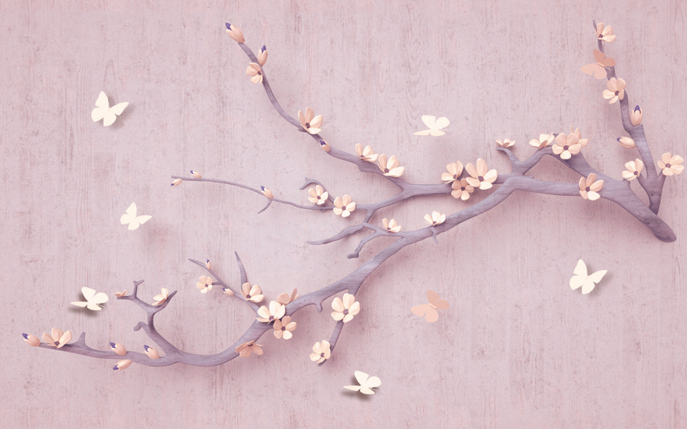 Flower Tree Branch 3D Design Home Decor Premium Quality Poster Print Choose Your Sizes