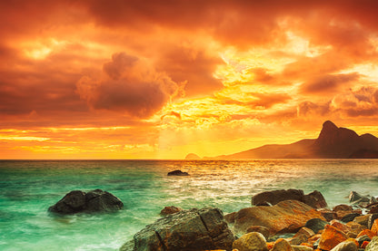 Sea Sunset Scenery Photograph Home Decor Premium Quality Poster Print Choose Your Sizes