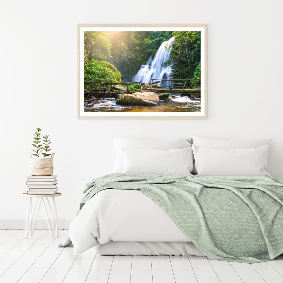 Stunning Waterfall Scenery View Home Decor Premium Quality Poster Print Choose Your Sizes