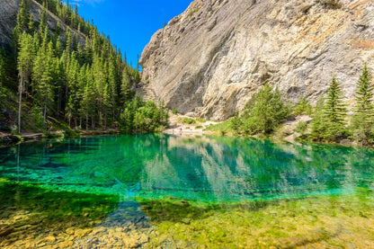Wallpaper Murals Peel and Stick Removable Lake with Forest & Mountain Photograph High Quality