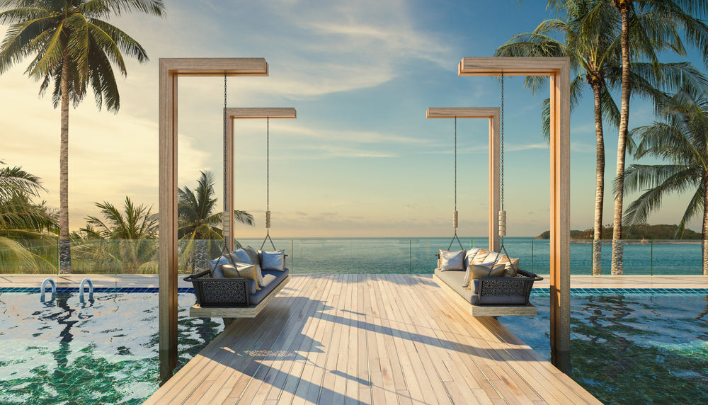 Infinity Pool & Sea Scenery View Home Decor Premium Quality Poster Print Choose Your Sizes