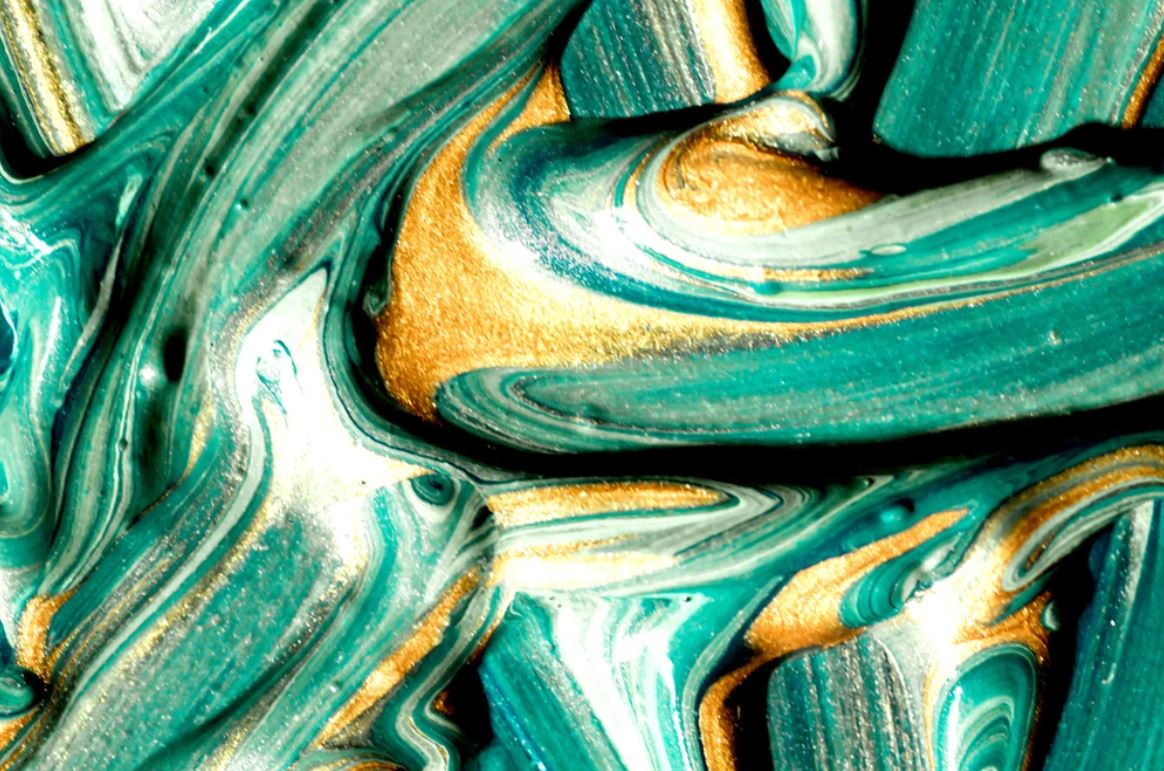Green & Gold Abstract Design Home Decor Premium Quality Poster Print Choose Your Sizes