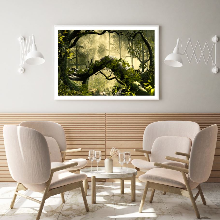 Deep Forest Digital Painting Home Decor Premium Quality Poster Print Choose Your Sizes