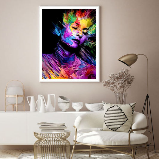 Colorful Face Abstract Design Home Decor Premium Quality Poster Print Choose Your Sizes