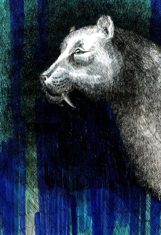 Panther B&W & Forest Drawing Home Decor Premium Quality Poster Print Choose Your Sizes