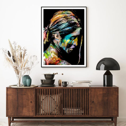 Colorful Face Abstract Design Home Decor Premium Quality Poster Print Choose Your Sizes