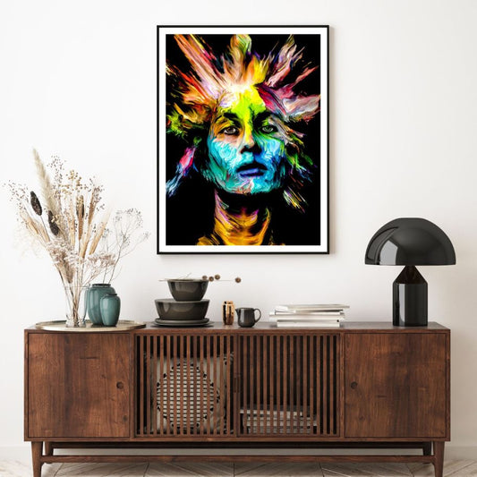 Colorful Face Abstract Design Home Decor Premium Quality Poster Print Choose Your Sizes