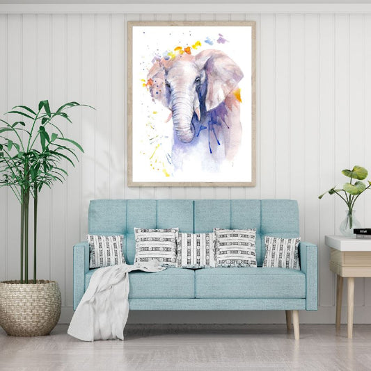 Colorful Elephant Painting Home Decor Premium Quality Poster Print Choose Your Sizes