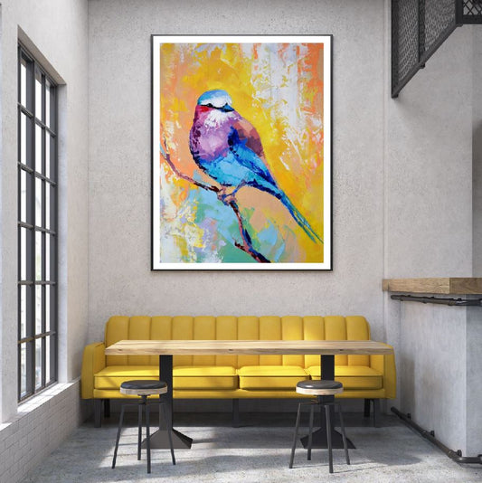 Colorful Bird Watercolor Painting Home Decor Premium Quality Poster Print Choose Your Sizes