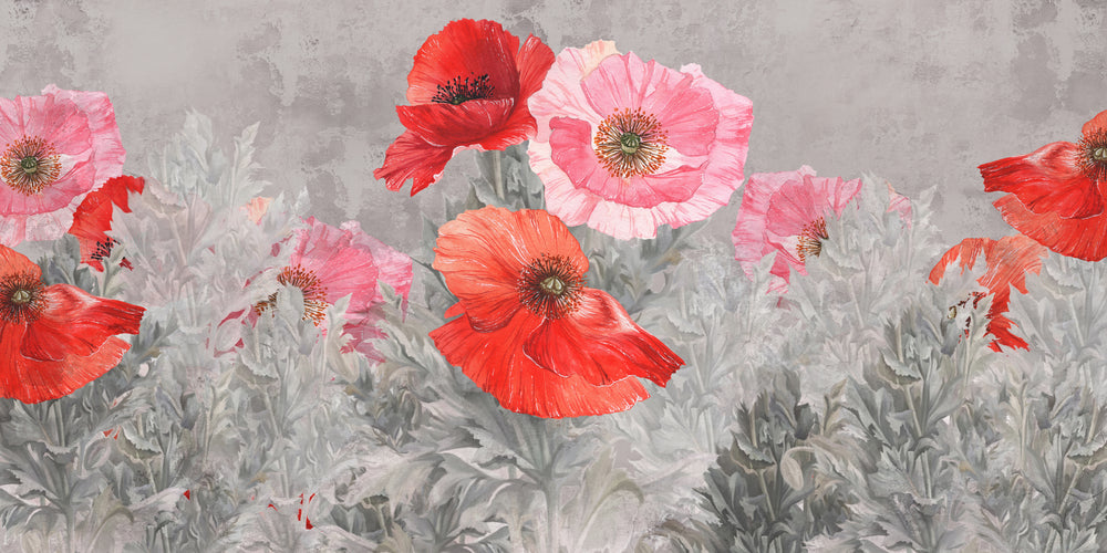Red & Pink Floral Painting Print 100% Australian Made