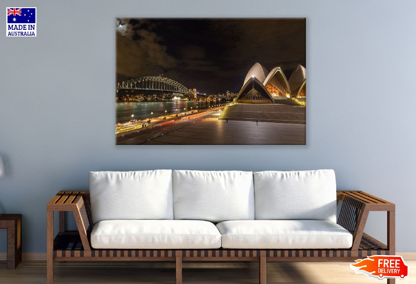 Sydney Opera House, Australia Night View Photograph Print 100% Australian Made