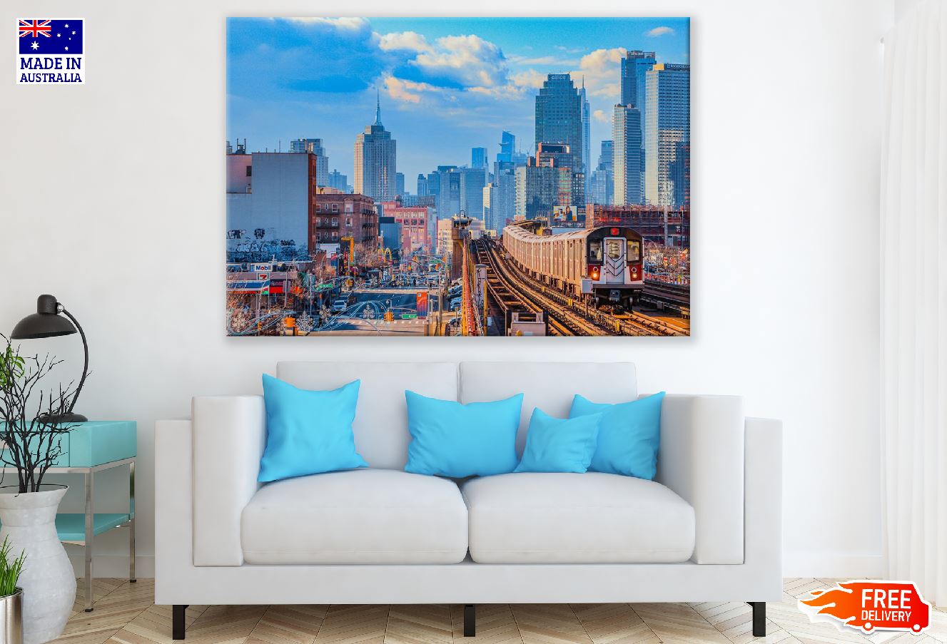 Manhattan New York City Subway Sunset Photograph Print 100% Australian Made