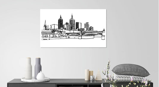 MELBOURNE Minimalist LINE ART Modern Print 100% Australian Made