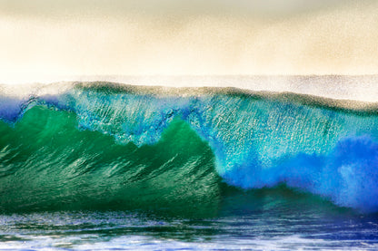 Emerald Pacific Ocean Wave View Print 100% Australian Made