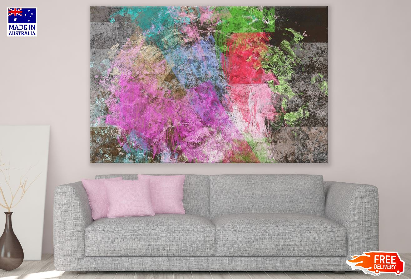 Colorful Paint Splash Abstarct Design Print 100% Australian Made