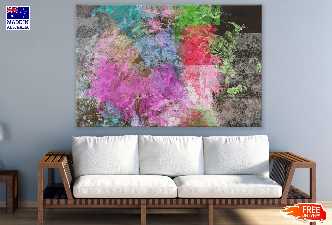 Colorful Paint Splash Abstarct Design Print 100% Australian Made