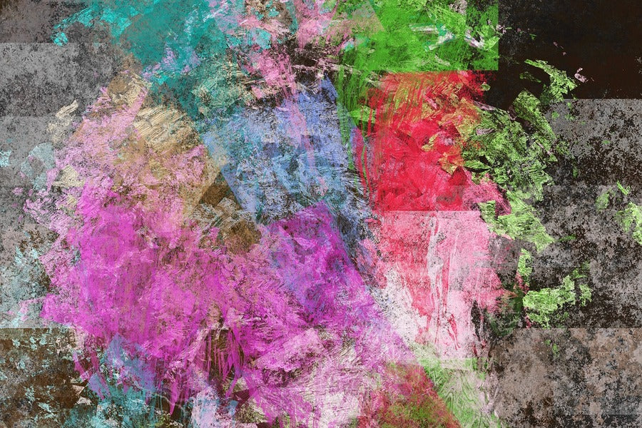 Colorful Paint Splash Abstarct Design Print 100% Australian Made