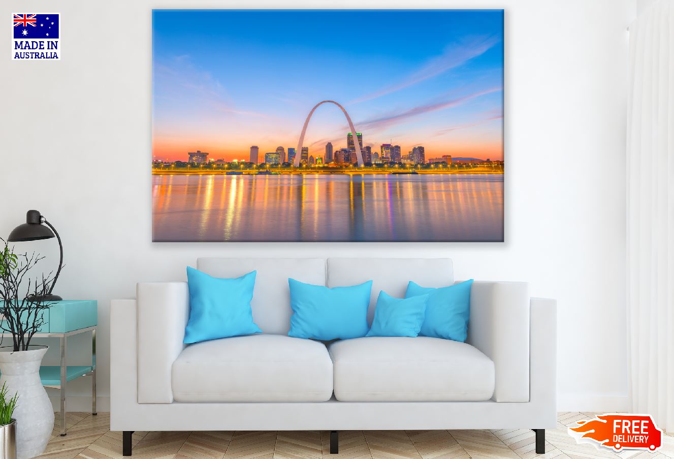 St. Louis, Missouri, USA at Sunset Photograph Print 100% Australian Made