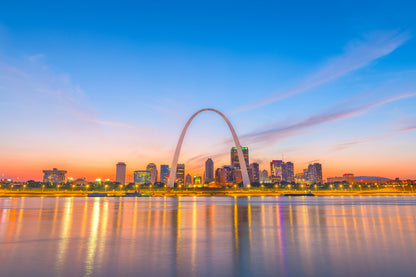 St. Louis, Missouri, USA at Sunset Photograph Print 100% Australian Made