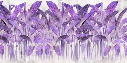 Wallpaper Murals Peel and Stick Removable Purple Banana Trees Design High Quality