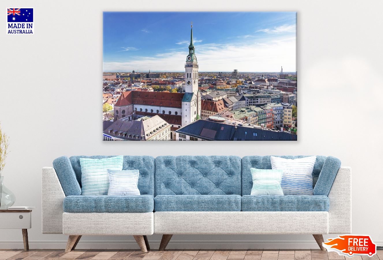 St. Peter's Church & Cityscape Photograph Germany Print 100% Australian Made